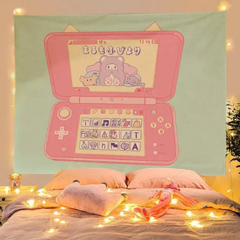 anime tapestries - Kawaii Console / Small (35.4 x 27.6 inches)