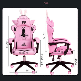 autofull pink gaming chair