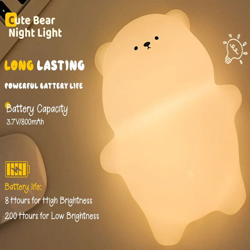 bear night light - Black