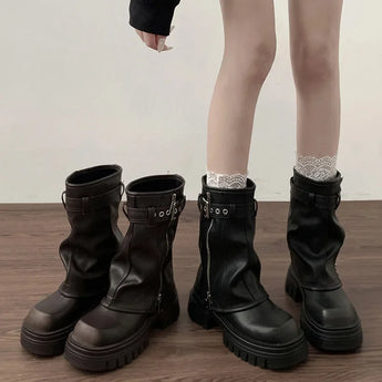 black short boots