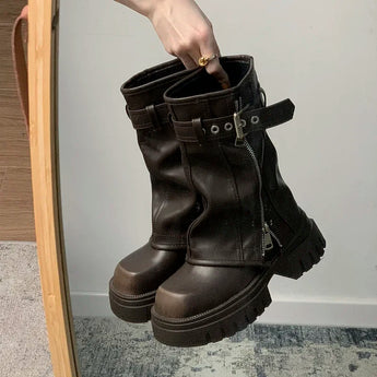 black short boots