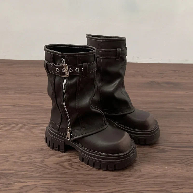 black short boots - Brown / 6-6.5