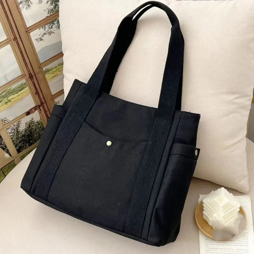 book bag tote - black