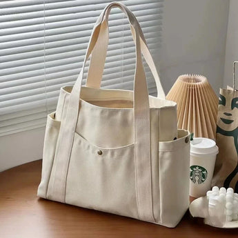 book bag tote - White