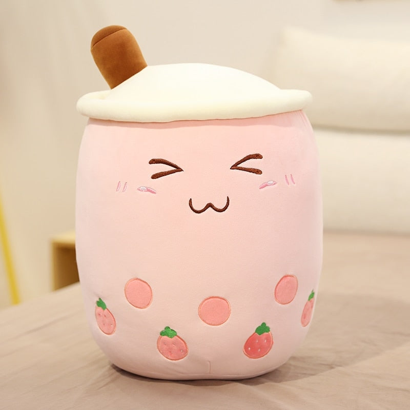 bubble tea plush - Strawberry / 9.8 inches - stuffed animal