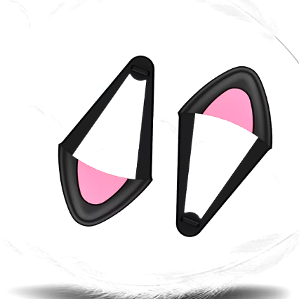 cat ears headphones - black cat ears 1 / No headphone - accessories