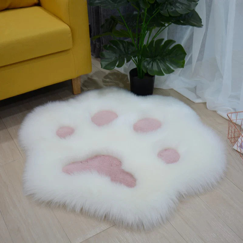 cat paw rug - pink