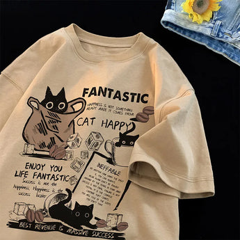 cat shirts - Brown / M