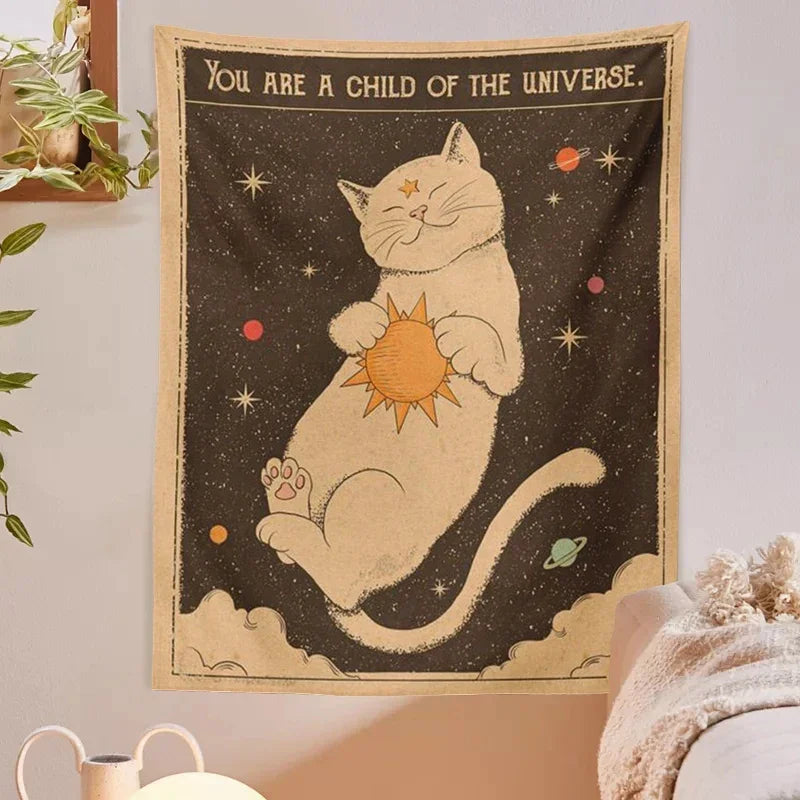 cat tapestry - Cat-Sky / Small (23.6 x 31.5 inches)