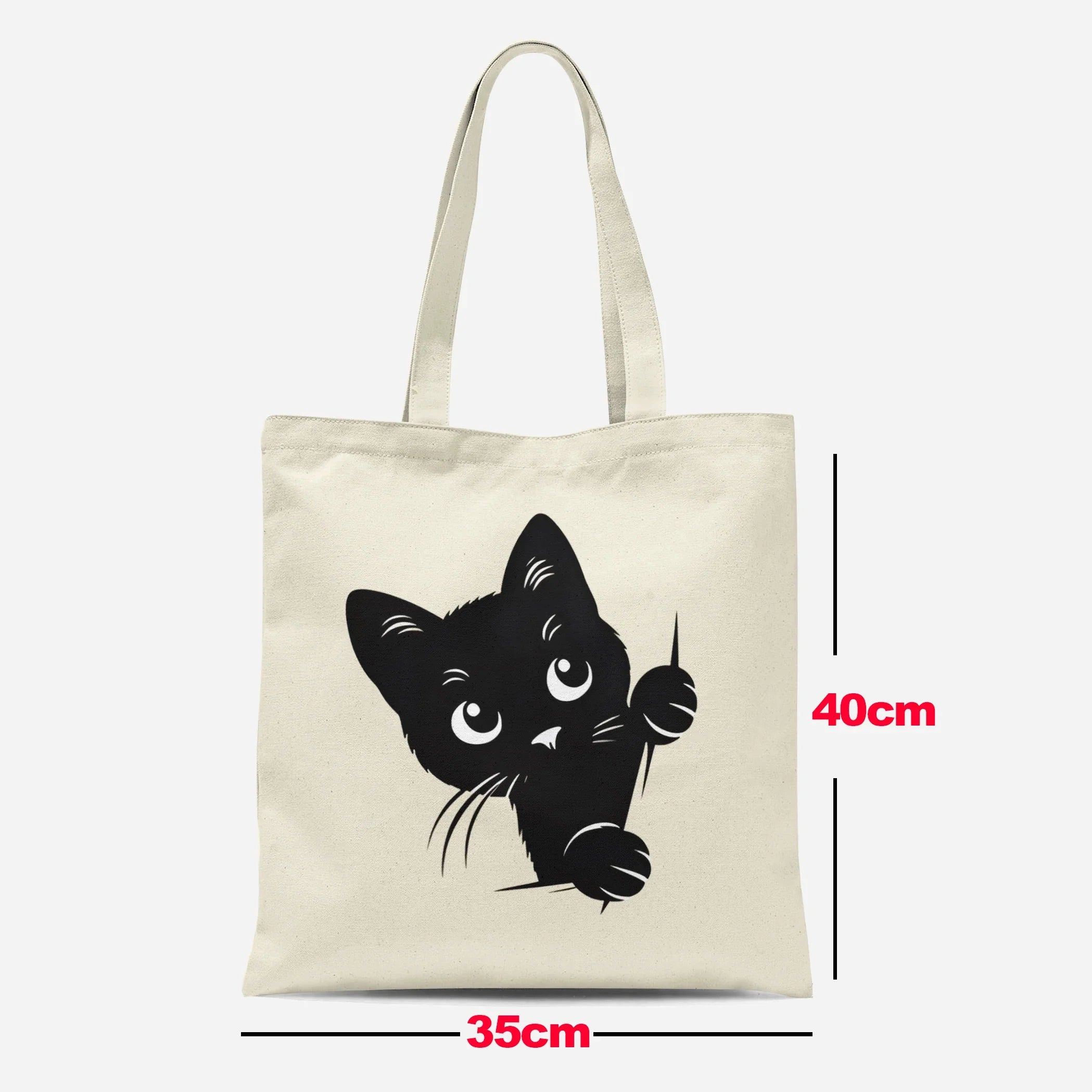 cat tote bags - Black Cat 1 / 13.8 x 15.7 inches