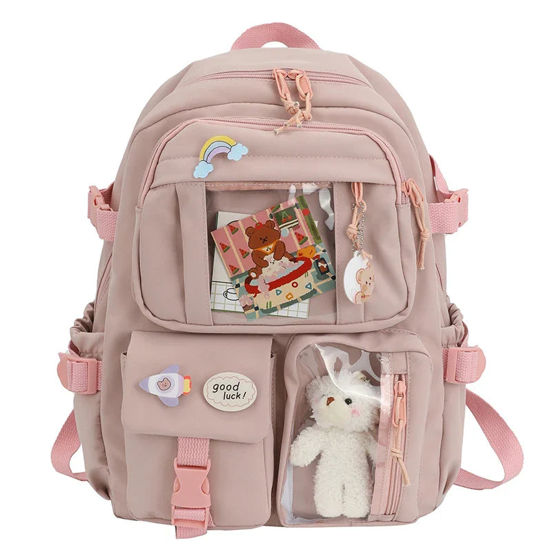 clear cute backpacks - Pink