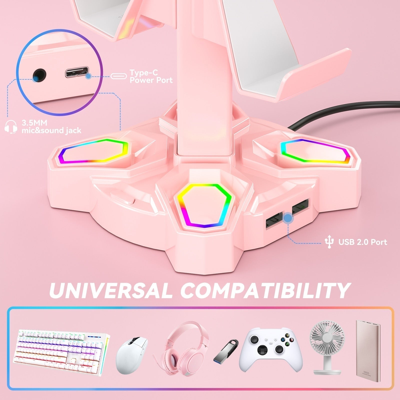 Headset & Controller LED Stand - headset stand