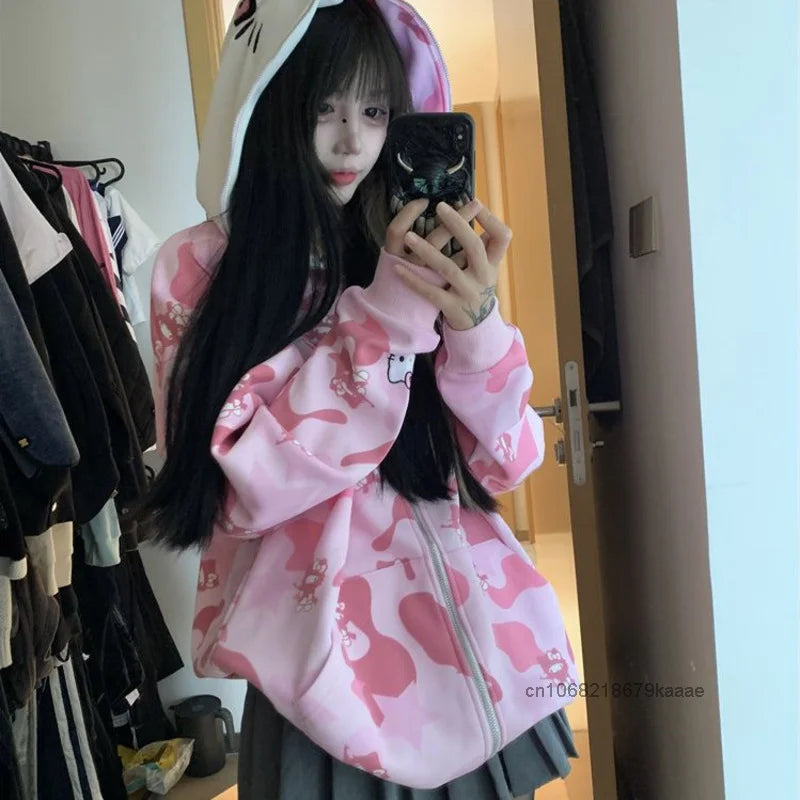 hello kitty camo hoodie