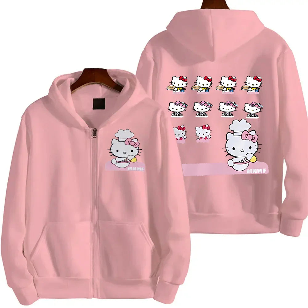 hello kitty hoodies - pink / S