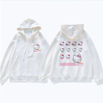 hello kitty hoodies - white / S