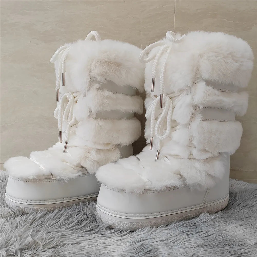 kawaii snow boots - white / 5-6