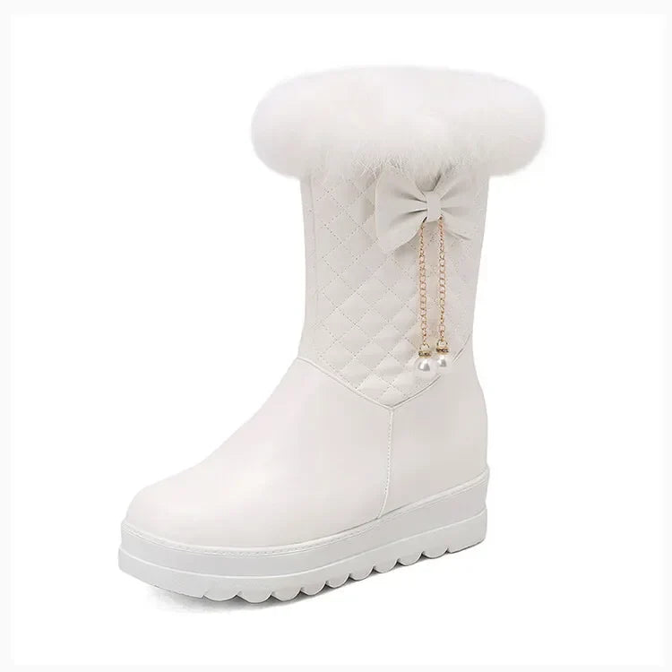 kawaii winter boots - White / 1-2