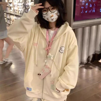 kawaii zip up hoodie