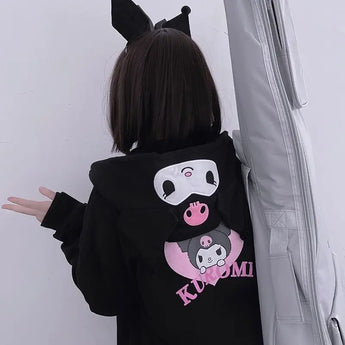 kuromi hoodie with ears - Kuromi / S