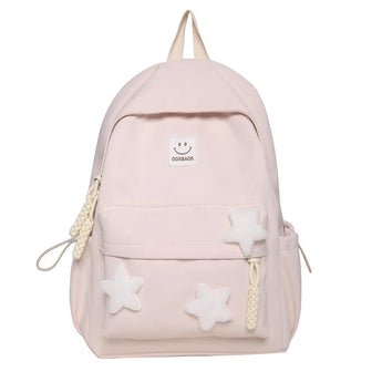 pink book bags - white