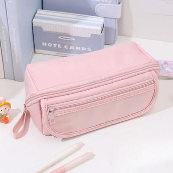 pink pencil case - pink