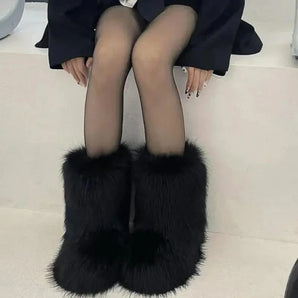 short fur boots