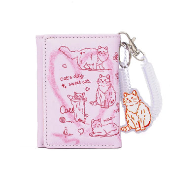 wallet with cats - With Wrist Strap